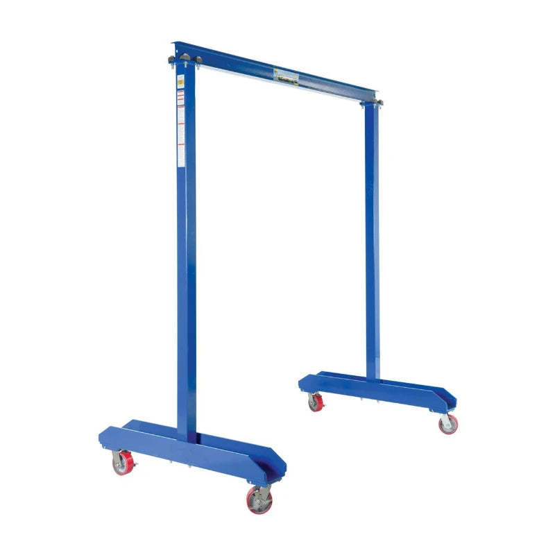 Light Duty Gantry Crane, 2,000 lb Capacity, Lightweight Design, Poly-on-Steel Casters