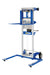 Vestil A-LIFT-S straddle manual stacker with forks raised.