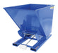 Vestil D-150-HD steel self-dumping hopper, angled view.