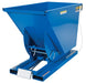Vestil D-75-HD steel self-dumping hopper, angled view.