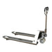 EKKO A25G manual pallet jack featuring a sturdy handle and wheel, capable of supporting 5,500 lbs of weight.
