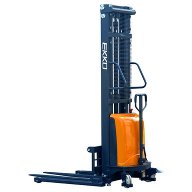 EKKO EA15D Semi-Electric Straddle Stacker 3300lbs