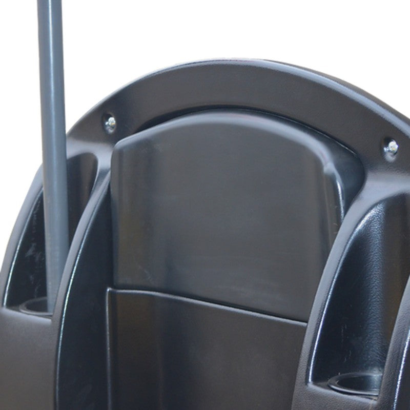 Compact electric cart with a red light, designed for towing heavy loads up to 10,000 lbs, highlighting its utility.
