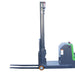  Counterbalanced walkie stacker in green and black, capable of lifting 2200 lbs, designed for efficient material handling.