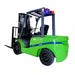  Green EKKO EK35GT-Li lithium-powered forklift on a white background, with a 7,000 lbs capacity and 185" lift height.
