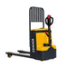 EKKO EP20E electric walkie pallet jack in yellow and black, designed for heavy lifting with a 4400 lbs capacity.