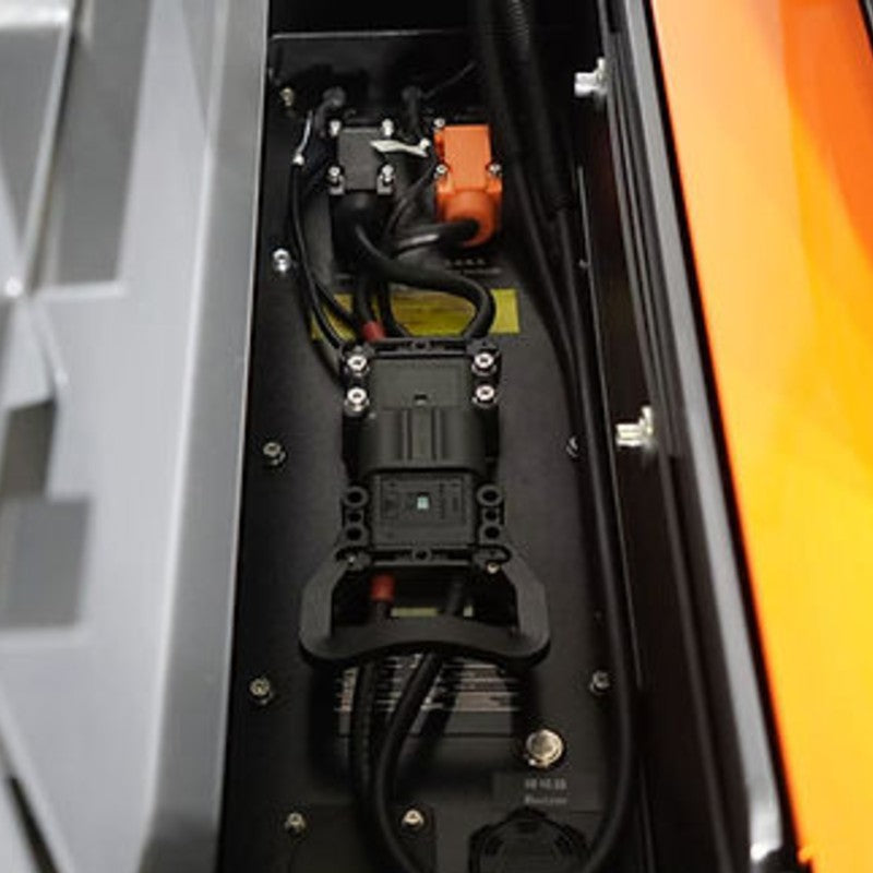 Electric pallet jack EKKO EP30A-Li, featuring a green and black design, with a maximum load capacity of 6600 lbs.