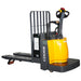 EKKO EP30A Rider Pallet Jack with yellow handle and black bucket, capable of lifting 6600 lbs.