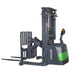Green and black EKKO ER15-189Li lithium walkie reach truck, designed for lifting up to 3300 lbs.