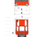 Electric scissor lift, EKKO ES100E, shown on a white background, featuring a lift height of 32.8 feet.