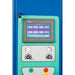 Close-up of the stretch wrapper’s touchscreen and control buttons.