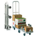 Heavy duty aluminum folding L cart with fold-up safety lock handle