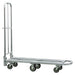 Aluminum folding L cart with six casters for heavy load transport