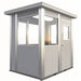 Metal security booth featuring a window, suitable for monitoring parking and shipping zones.