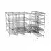 Pull-out wire shelving system with multiple mobile storage units, gray epoxy finish