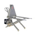 Stainless steel skid lift with a 3,000 lbs capacity, 12 Volt DC, and a lift height of 31.5 inches on a white background.