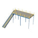 Warehouse Mezzanine, 120" W x 120" D x 144" H, Anti-Skid Tuffdeck, OSHA Approved Stairway
