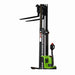 EKKO EB13E-145Li side view with forks raised.