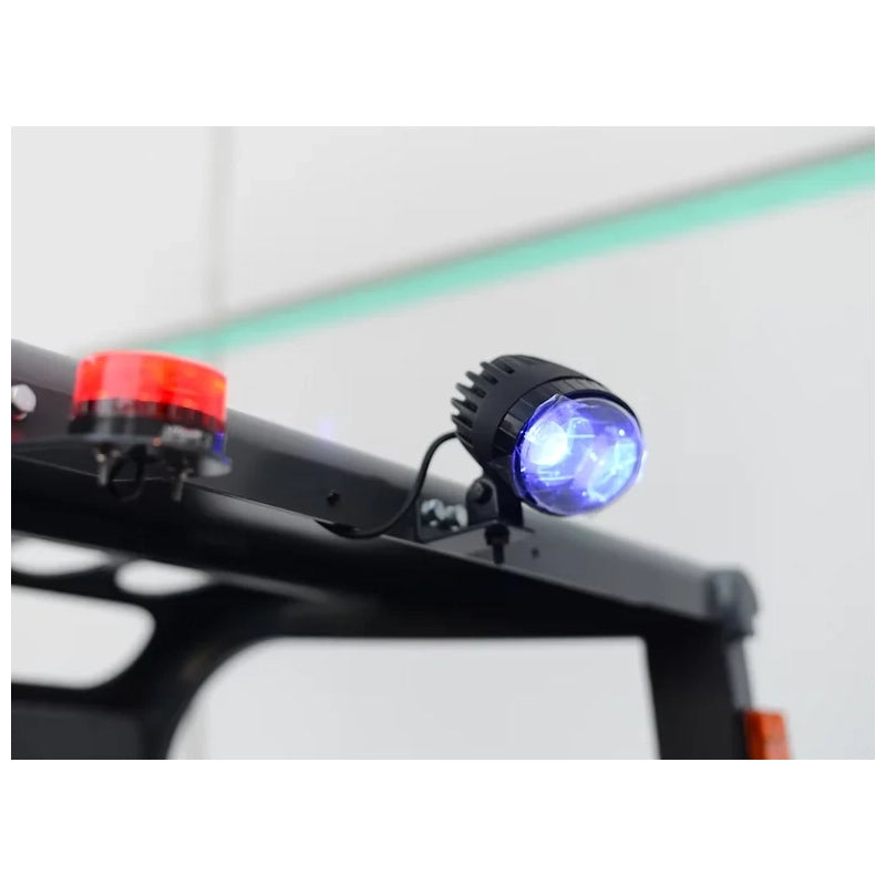 EKKO EK40TLP close-up of rear-mounted safety lights.
